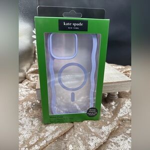 Kate Spade light purple /periwinkle  Wavy Case for iPhone 16 Pro Max